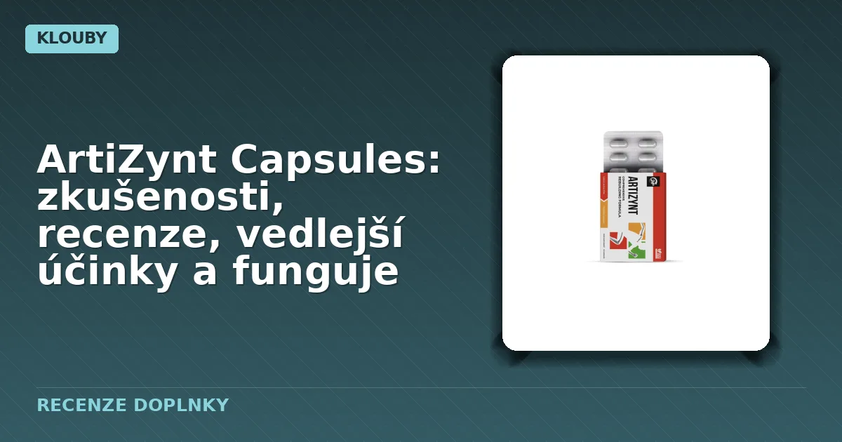 Balení kapslí ArtiZynt určených pro péči o klouby