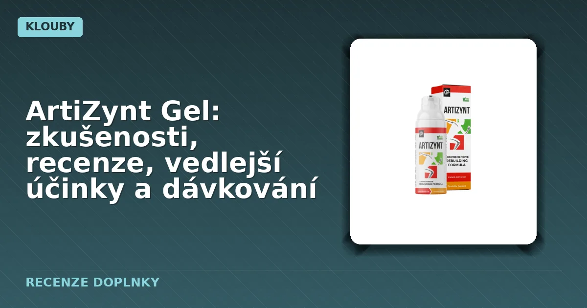 Balení tuby gélu ArtiZynt určeného k péči o klouby