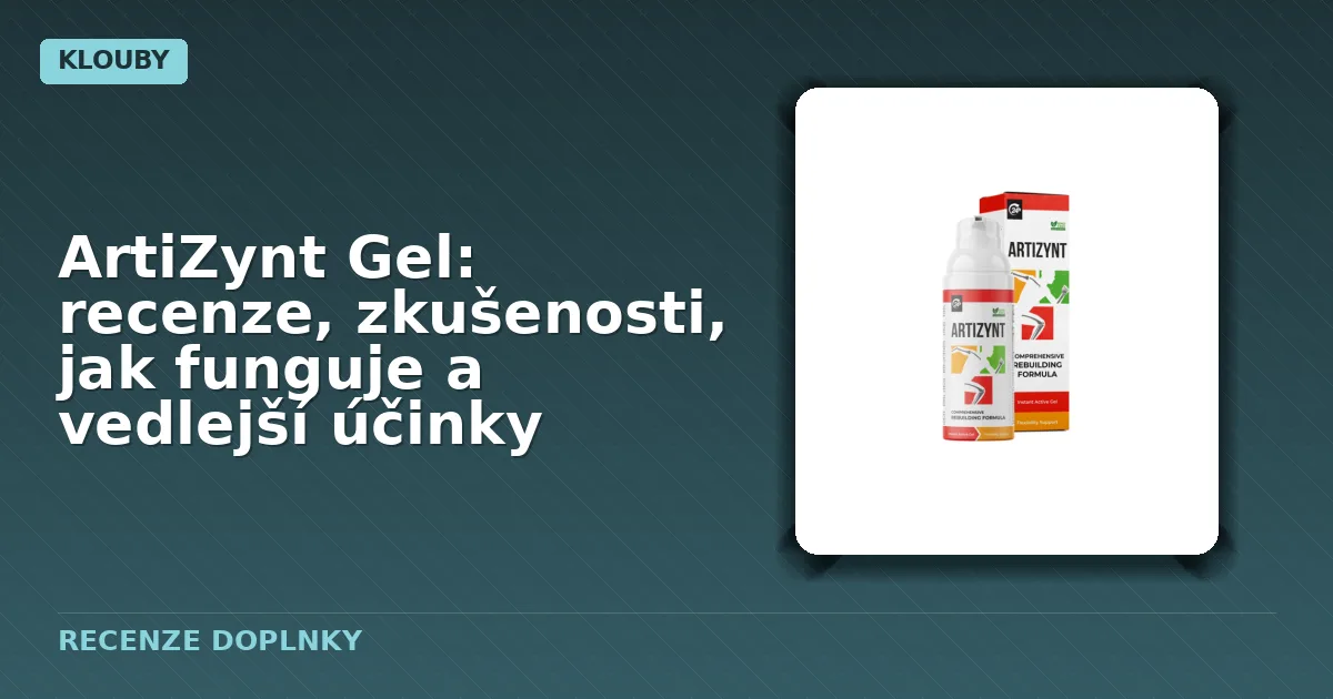 balení tuby gelem ArtiZynt určeného ke zdravotní péči o klouby