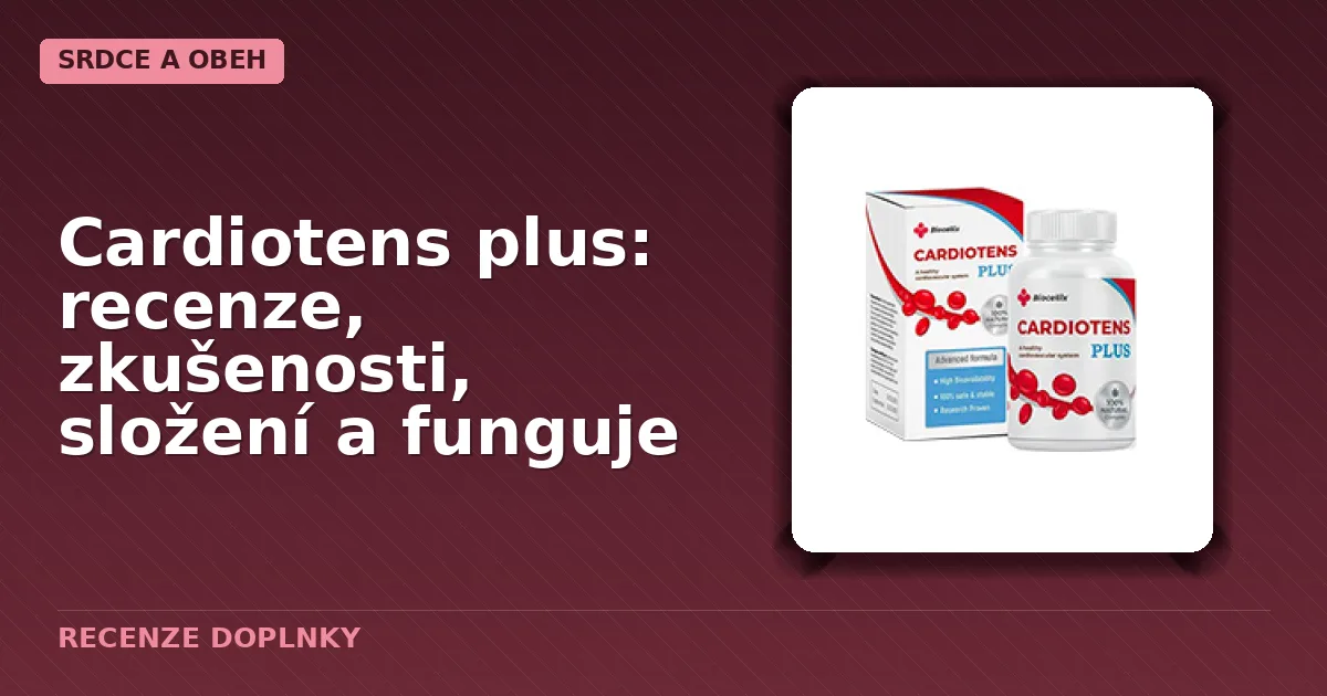 Balení doplňku stravy Cardiotens plus