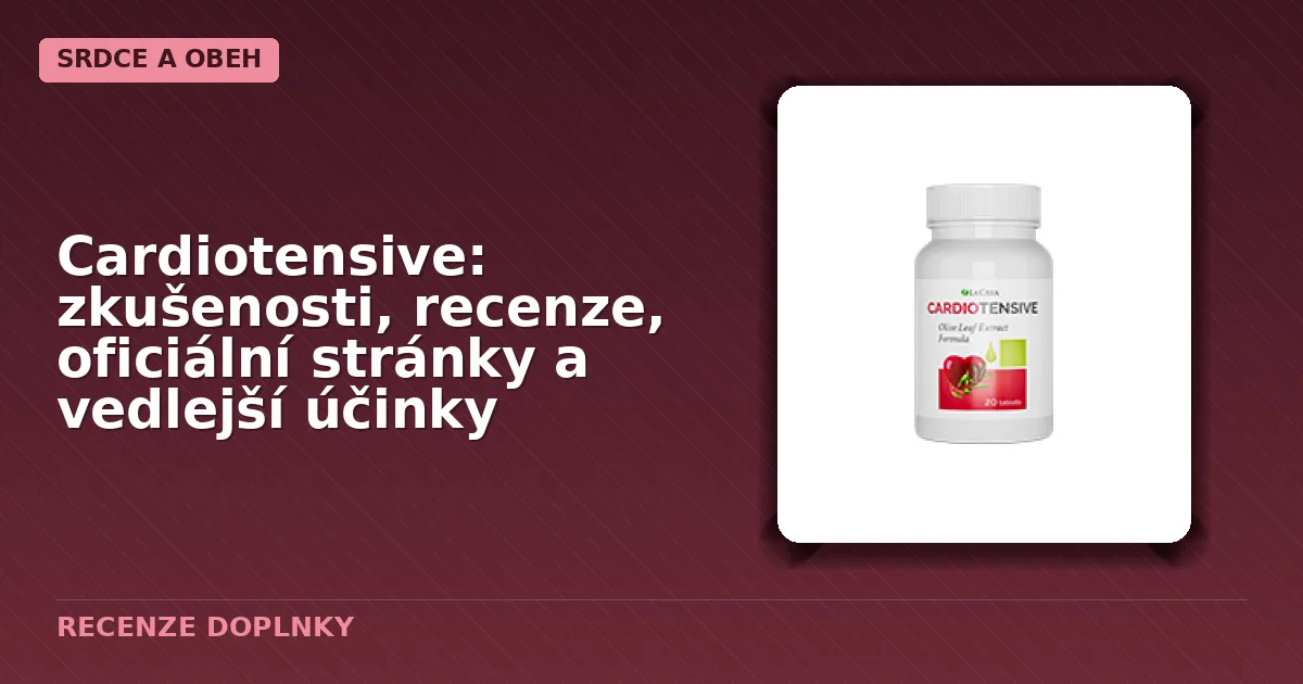 Balení přípravku Cardiotensitive obsahující rostlinné výtažky