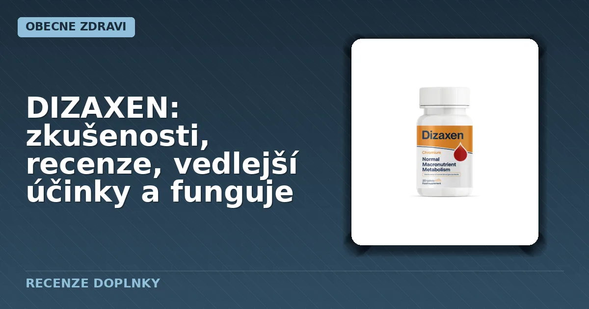 Balení doplňku stravy DIZAXEN ve formě tablet