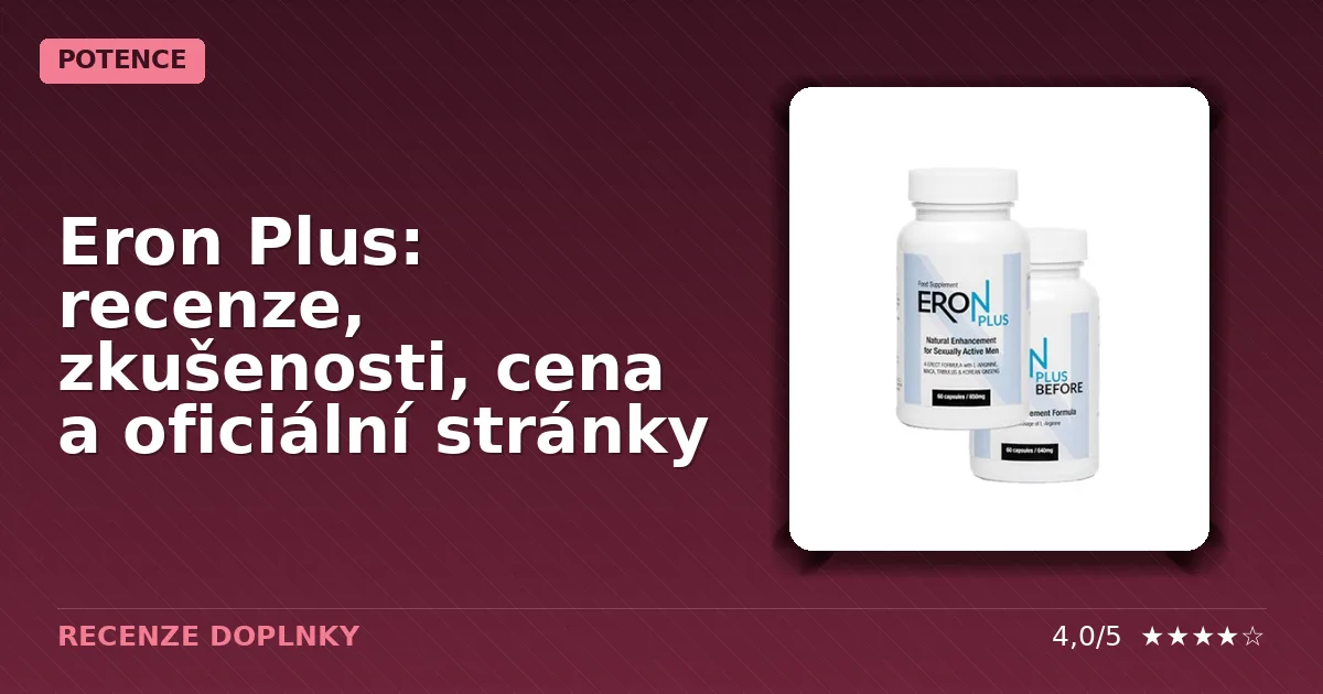 Balení doplňku stravy Eron Plus obsahující dvě krabičky tobolek
