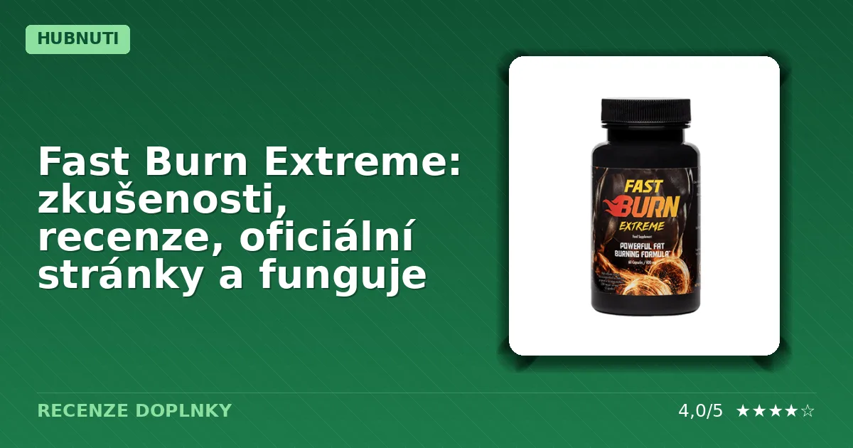 balení suplementu Fast Burn Extreme