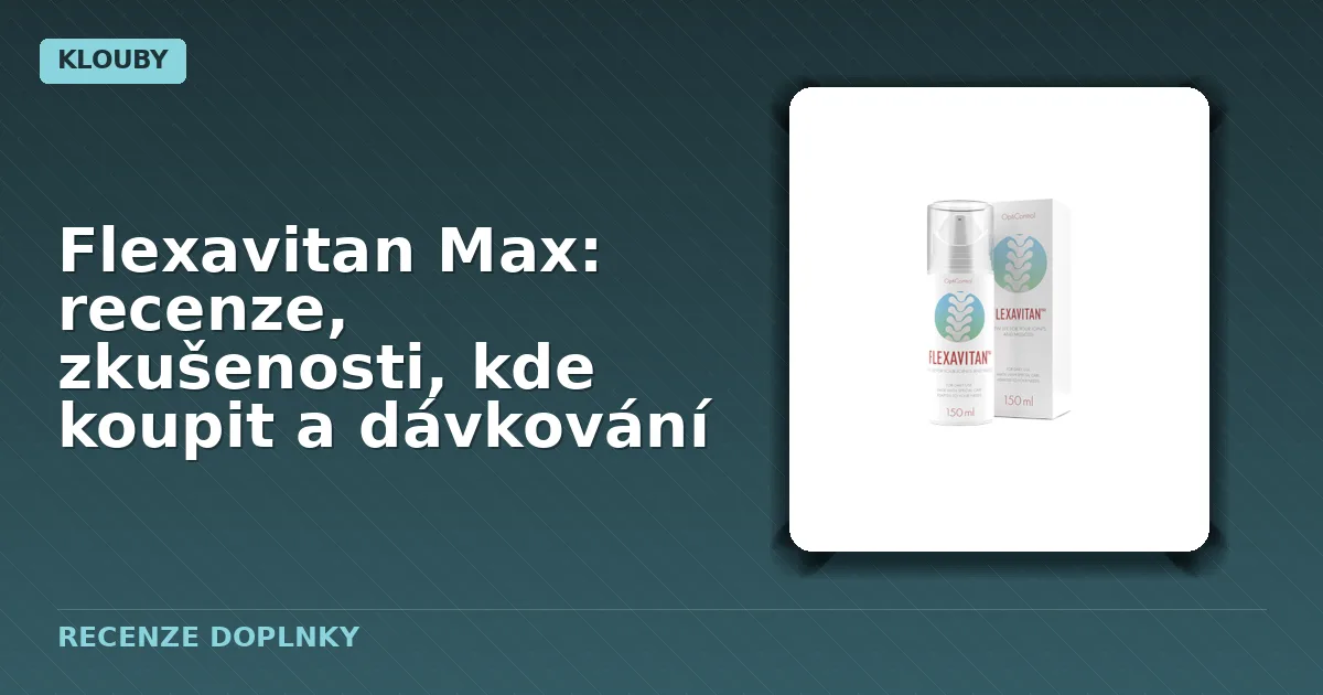 Balení gelového přípravku Flexavitan Max určeného pro klouby a páteř
