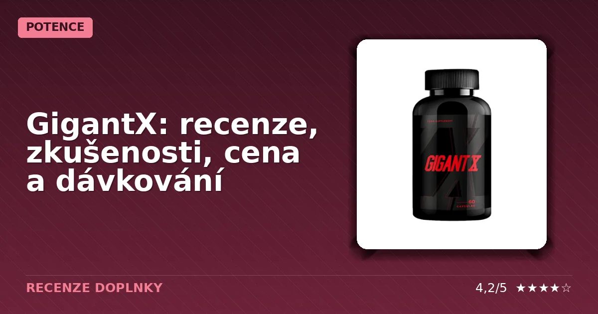 Balení doplňku stravy GigantX pro podporu mužnosti