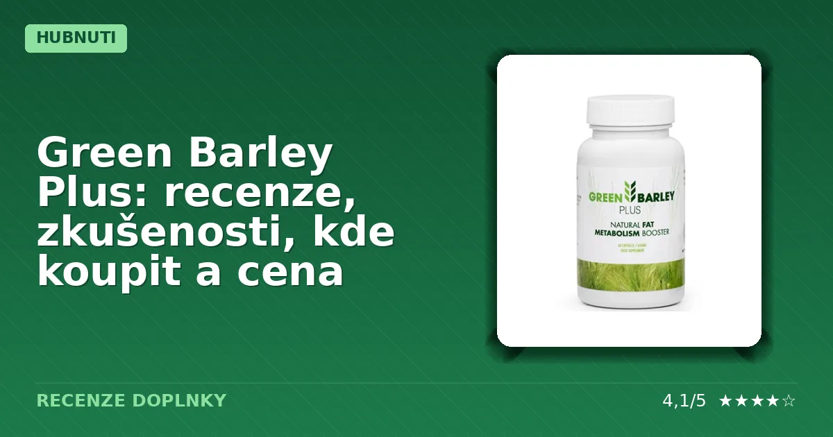 Balení doplňku stravy Green Barley Plus