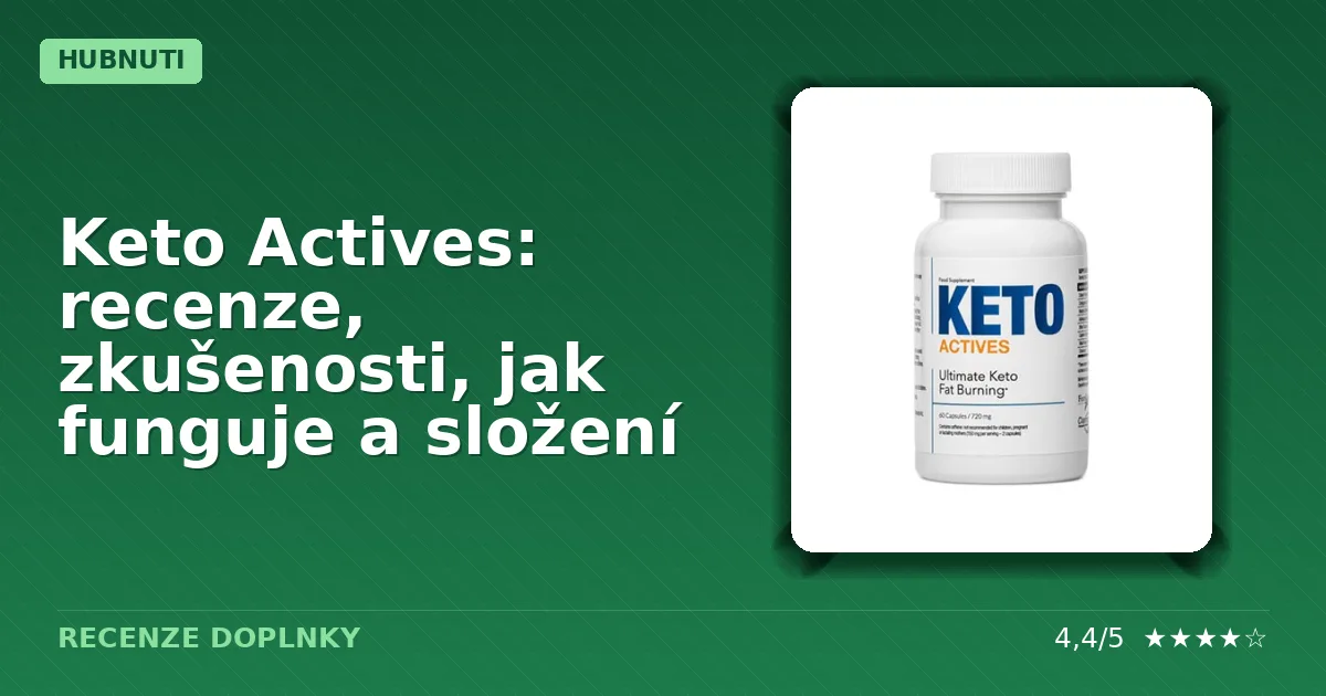 Balení kapslí Keto Actives pro podporu hubnutí