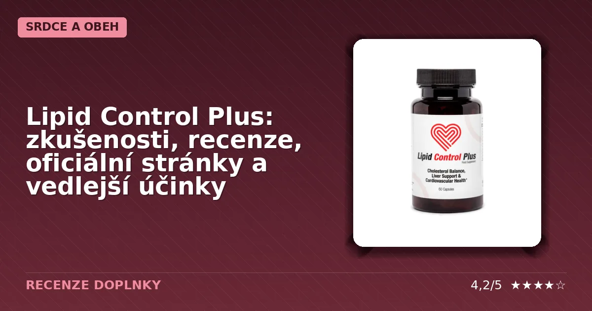 Balení doplňku stravy Lipid Control Plus určeného pro podporu zdravého lipidového profilu