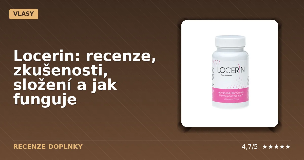 Balení doplňku stravy Locerin určeného pro podporu vlasů