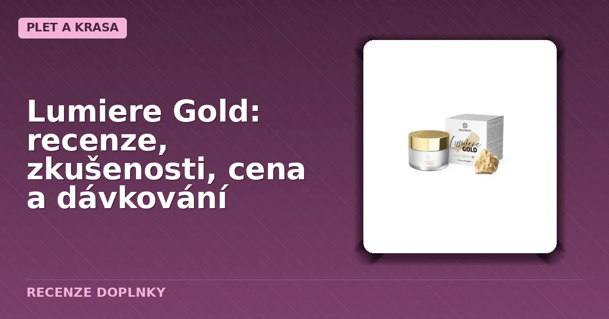 Balení krému Lumiere Gold s označením obsahujícím 24karátové zlato