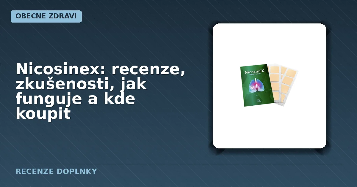 Balení náplasti Nicosinex určené pro podporu odvykání kouření