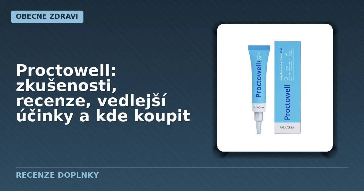 Balení gélu Proctowell určeného k péči o hemoroidy