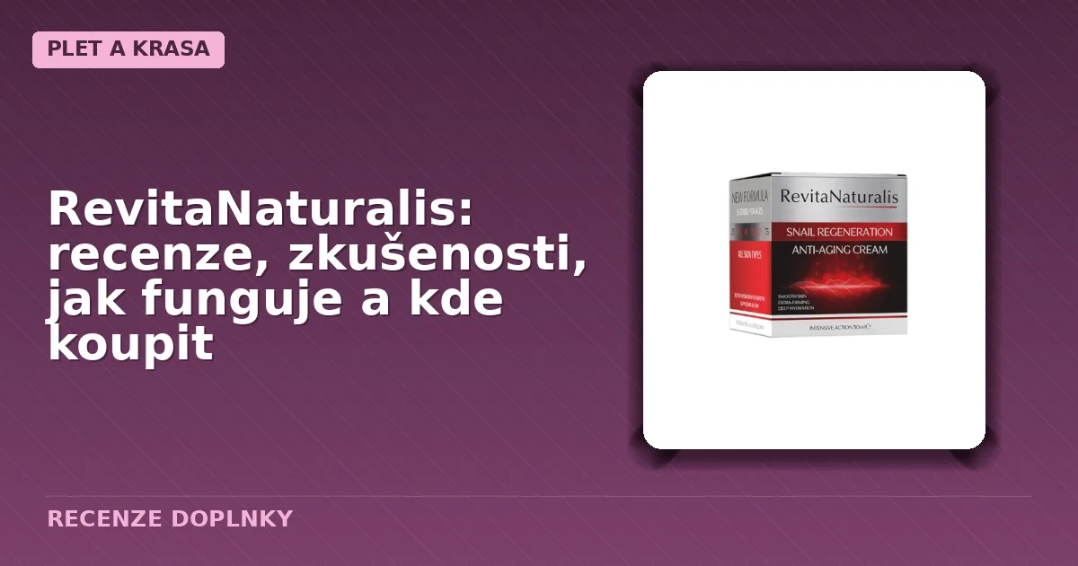 Balení krému RevitaNaturalis určeného pro ženy k redukci vrásek