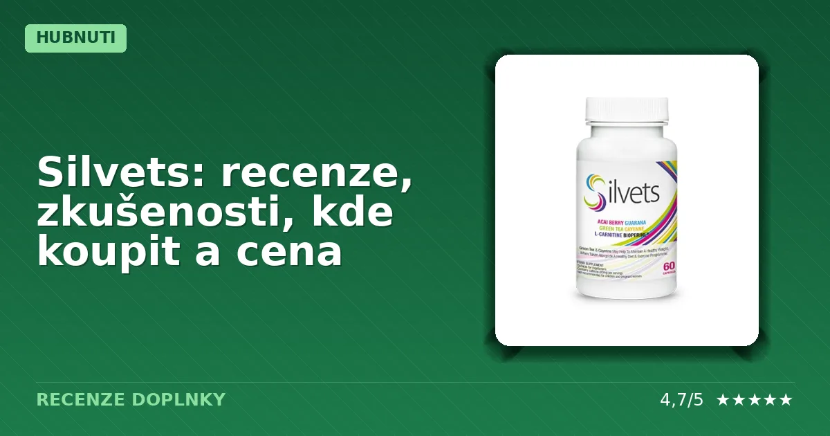 Balení přípravku Silvets - doplněk stravy pro podporu hubnutí